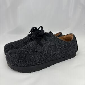 KALSO Earth Shoes Faroe Lokah Women's Gray Wool Lace Up Negative Heel Size 9.5